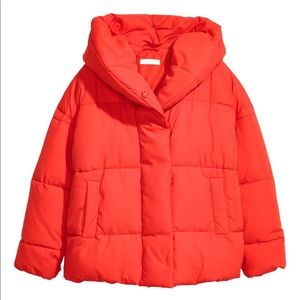 H&M padded puffer jacket with hood